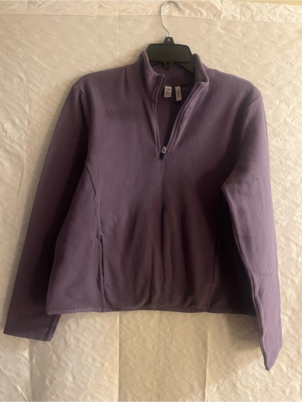 Teen Girls Purple Quarter-Zip Fleece Pullover